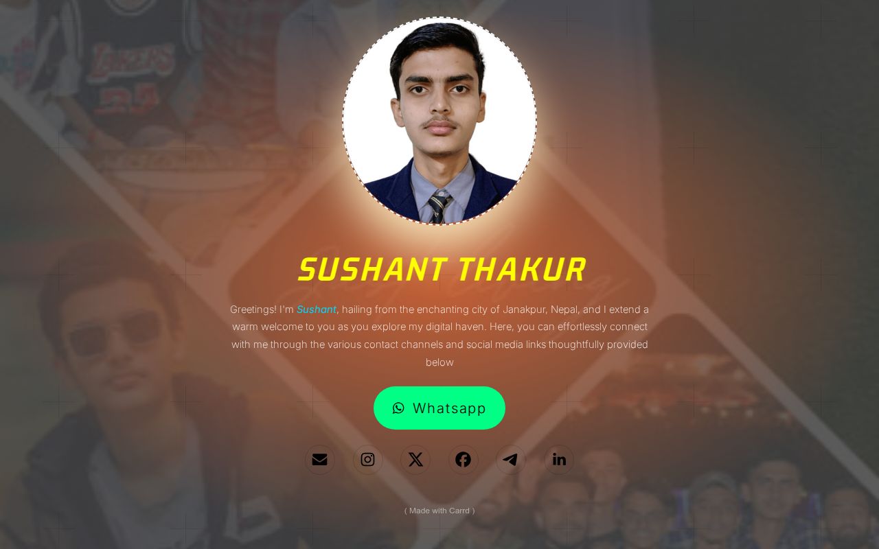 Carrd profile picture for @sushant